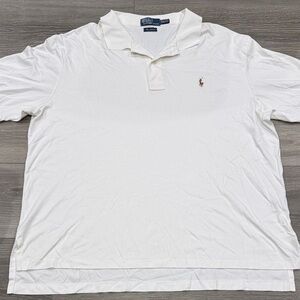 Polo by Ralph Lauren Men's Classic White Polo Shirt XXL